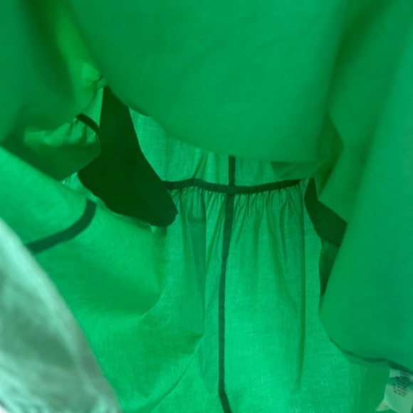 DONNA MORGAN Green Puff Sleeve Boho Midi Dress with Ruffles XS-S - Picture 7 of 8